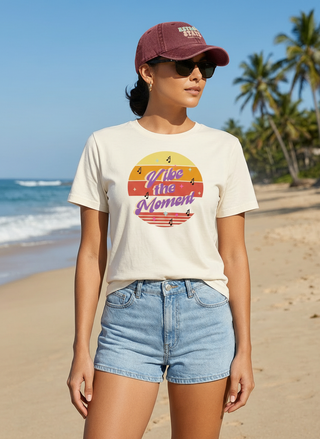 Vibe the Moment Graphic Tee – Retro, 100% Organic Cotton