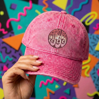 Retro Icon 1999 Vintage Embroidered Cap – Pink Throwback Edition