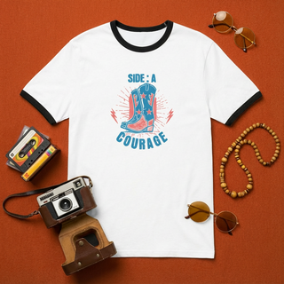 Side A Courage Ringer Tee 100% Cotton