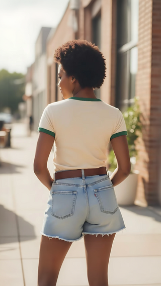 Hotline Heart - Retro - Cotton 100% Ringer T-Shirt