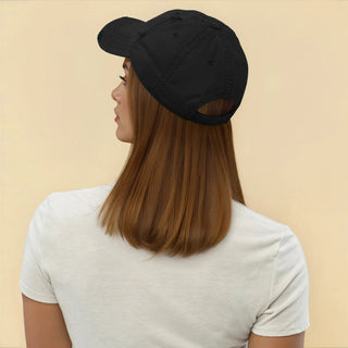 Retro Vibes Distressed Dad Cap – Y2K Butterfly Aesthetic | Playback Club Hat