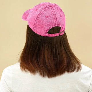 Playback FM Retro Embroidered Vintage Cap – Pink